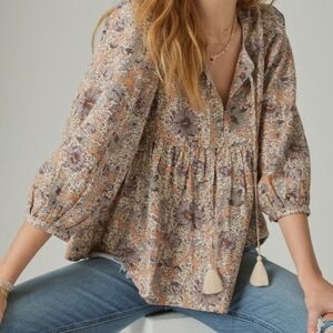 Lucky Brand Multicolor Floral Blouse